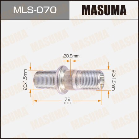 Wheel stud Masuma M20x1.5(R), M20x1.5(L), MLS-070