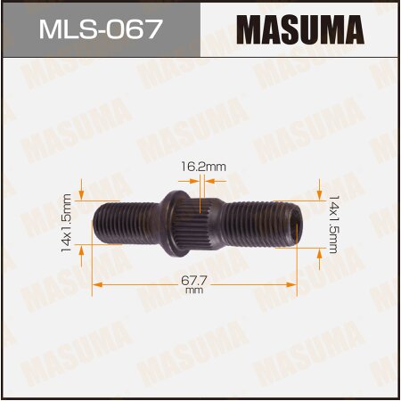 Wheel stud Masuma M14x1.5(R), M14x1.5(R), MLS-067