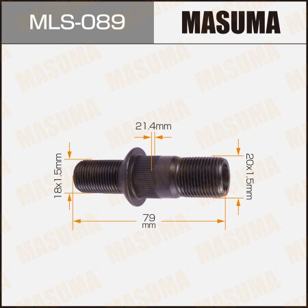 Wheel stud Masuma M20x1.5(R), M18x1.5(R), MLS-089