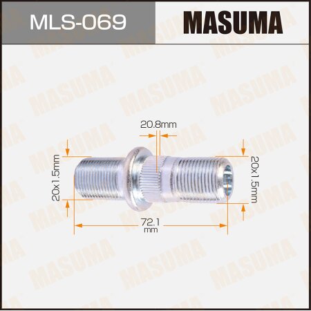 Wheel stud Masuma M20x1.5(R), M20x1.5(R), MLS-069