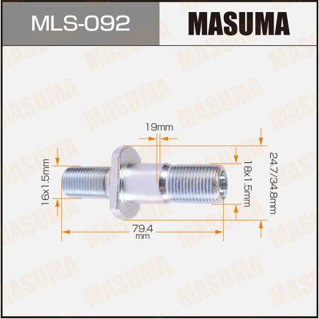 Wheel stud Masuma M18x1.5(L), M16x1.5(L), MLS-092