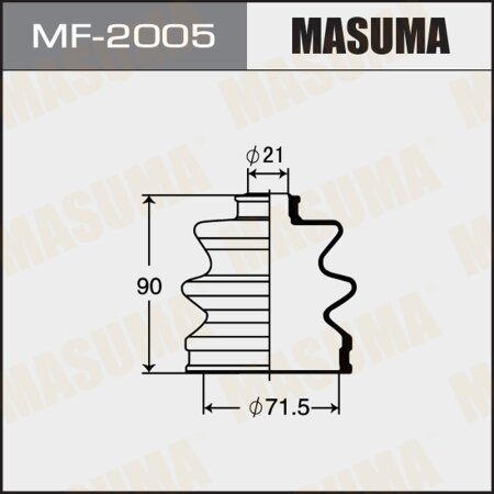 CV Joint boot Masuma (rubber), MF-2005