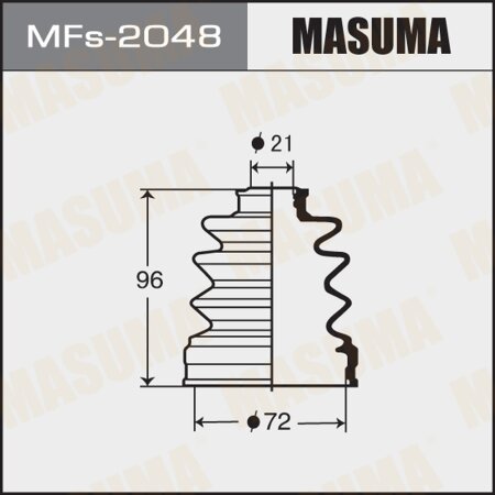 CV Joint boot Masuma (silicone), MFs-2048