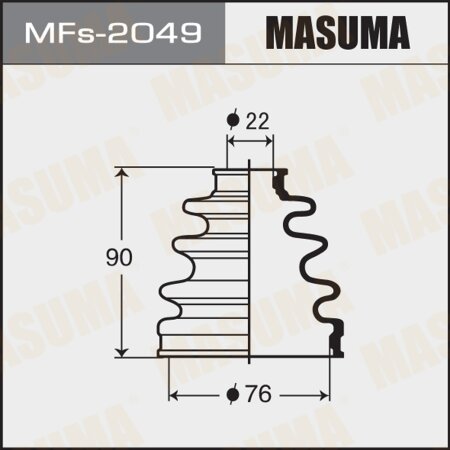 CV Joint boot Masuma (silicone), MFs-2049