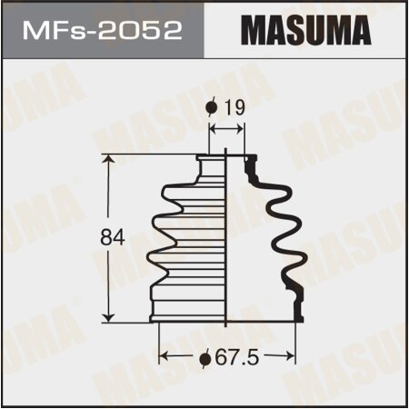 CV Joint boot Masuma (silicone), MFs-2052