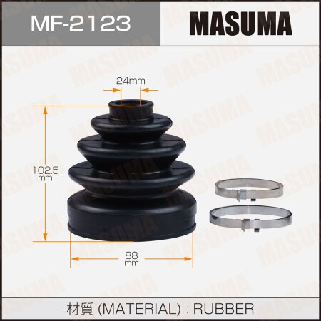 CV Joint boot Masuma (rubber), MF-2123