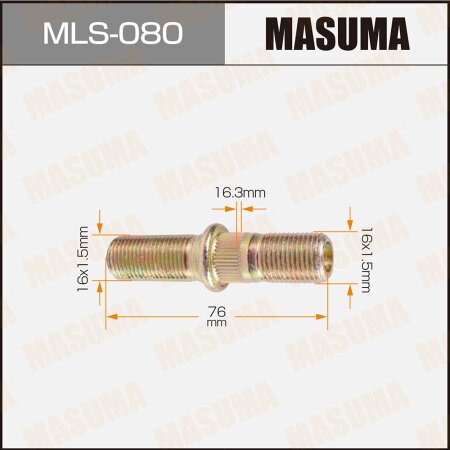 Wheel stud Masuma M16x1.5(R), M16x1.5(R), MLS-080