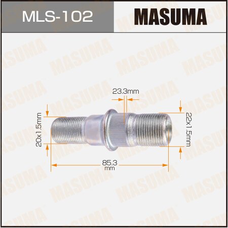 Wheel stud Masuma M22x1.5(L), M20x1.5(L), MLS-102