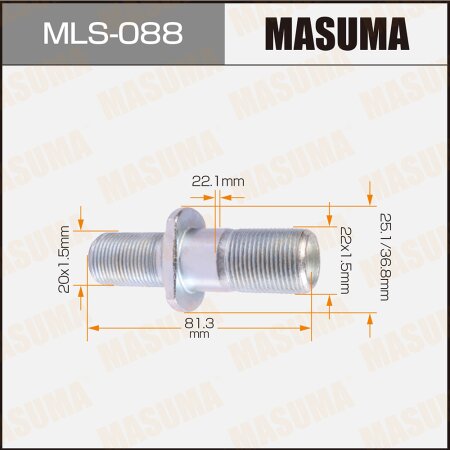 Wheel stud Masuma M22x1.5(R), M20x1.5(L), MLS-088