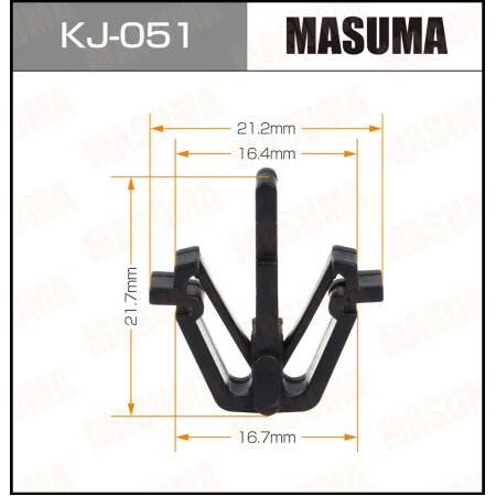 Retainer clip Masuma plastic, KJ-051