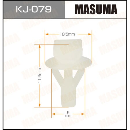 Retainer clip Masuma plastic, KJ-079