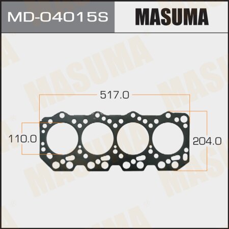 4-layer head gasket (metal-elastomer) Masuma, thickness 1,40mm, MD-04015S