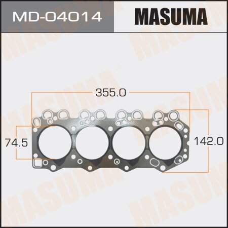 Head gasket (graphene-elastomer) Masuma, thickness 1,60mm, MD-04014