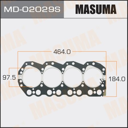 5-layer head gasket (metal-elastomer) Masuma, thickness 1,36mm, MD-02029S