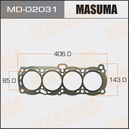 Head gasket (graphene-elastomer) Masuma, thickness 1,60mm, MD-02031