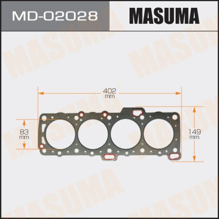 Head gasket (graphene-elastomer) Masuma, thickness 1,60mm, MD-02028