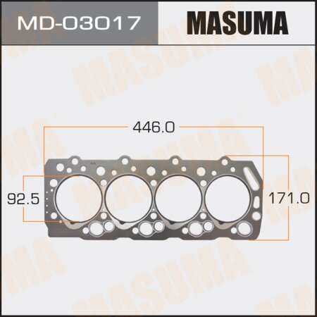 Head gasket (graphene-elastomer) Masuma, thickness 1,60mm, MD-03017