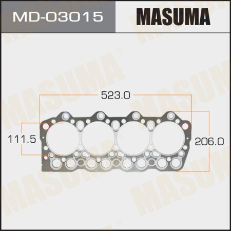 Head gasket (graphene-elastomer) Masuma, thickness 1,60mm, MD-03015