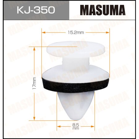 Retainer clip Masuma plastic, KJ-350