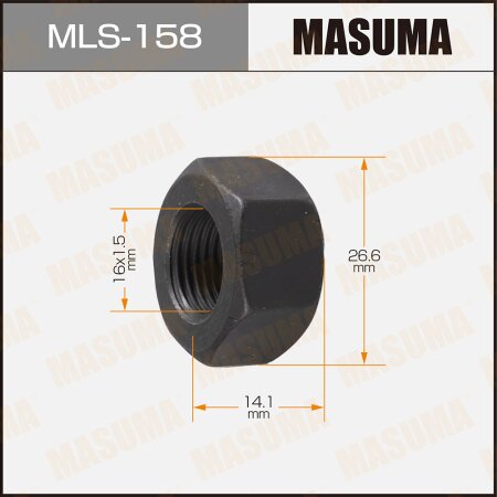 Wheel nut Masuma M16x1.5(R) size 27, MLS-158