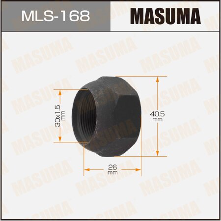 Wheel nut Masuma M 30x1.5(L) size 41 open-end, MLS-168