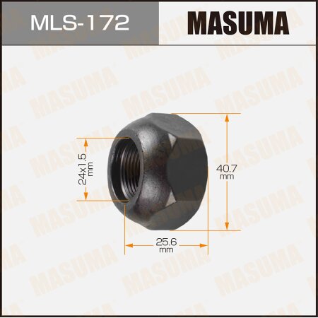 Wheel nut Masuma M 24x1.5(L) size 41 open-end, MLS-172