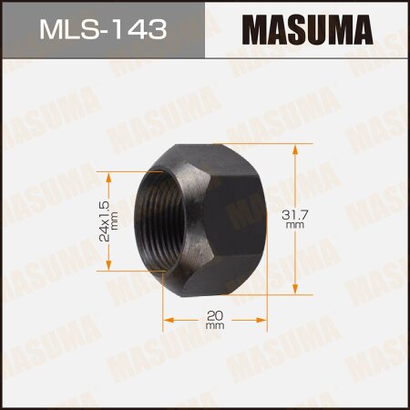 Wheel nut Masuma M 24x1.5(R) size 32, open-end, MLS-143