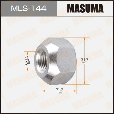 Wheel nut Masuma M 16x1.5(L) size 32, open-end, MLS-144