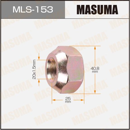 Wheel nut Masuma M 20x1.5(R) size 41, MLS-153