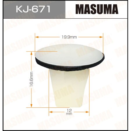 Retainer clip Masuma plastic, KJ-671