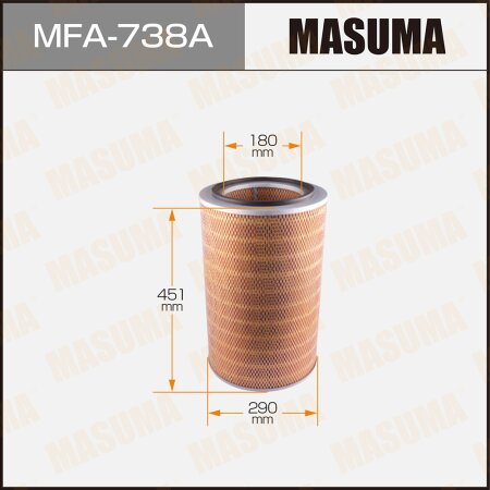 Air filter Masuma, MFA-738