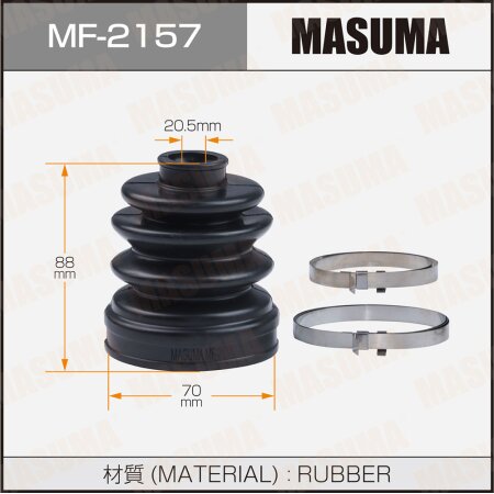 CV Joint boot Masuma (rubber), MF-2157