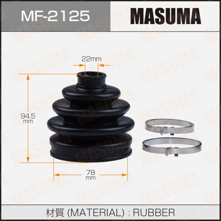 CV Joint boot Masuma (rubber), MF-2125