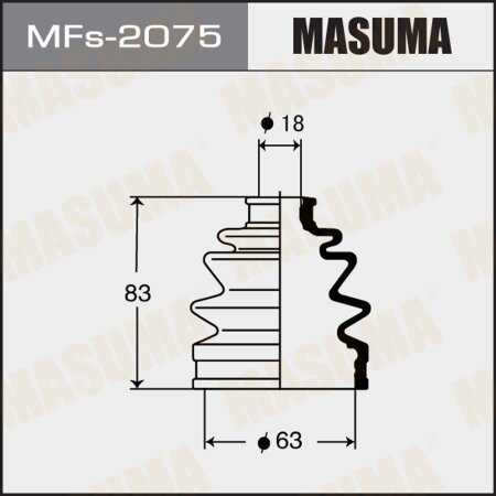 CV Joint boot Masuma (silicone), MFs-2075