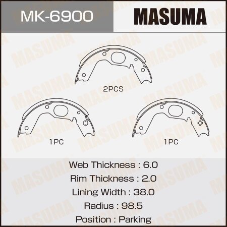 Brake shoes Masuma, MK-6900