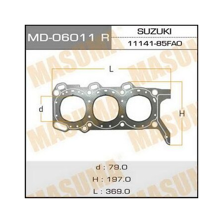 Head gasket (graphene-elastomer) Masuma, thickness 1,60mm, MD-06011RH