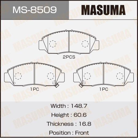 Brake pads Masuma, MS-8509