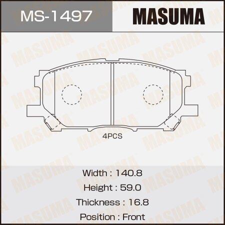 Brake pads Masuma, MS-1497