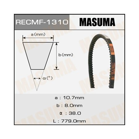 Drive V-Belt Masuma, 10x779 mm, 1310