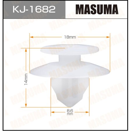 Retainer clip Masuma plastic, KJ-1682