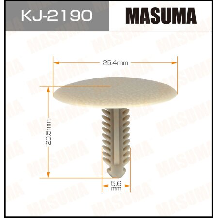 Retainer clip Masuma plastic, KJ-2190