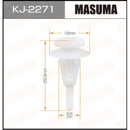 Retainer clip Masuma plastic, KJ-2271