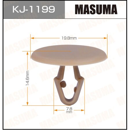 Retainer clip Masuma plastic, KJ-1199