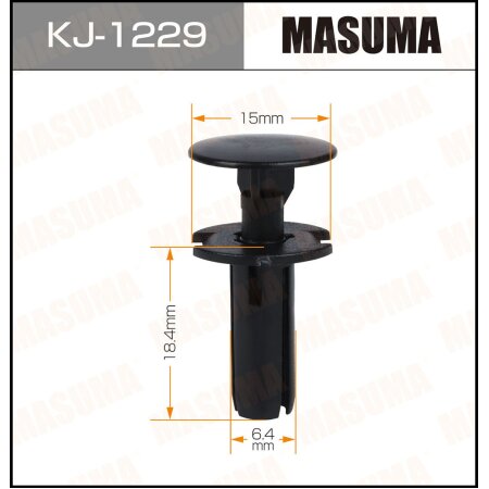 Retainer clip Masuma plastic, KJ-1229