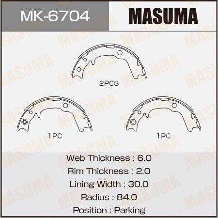 Brake shoes Masuma, MK-6704