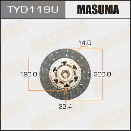 Clutch disc Masuma, TYD119U