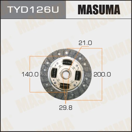 Clutch disc Masuma, TYD126U