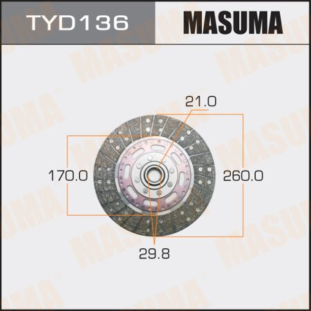 Clutch disc Masuma, TYD136