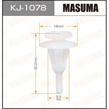 Retainer clip Masuma plastic, KJ-1078