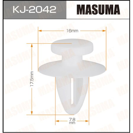 Retainer clip Masuma plastic, KJ-2042